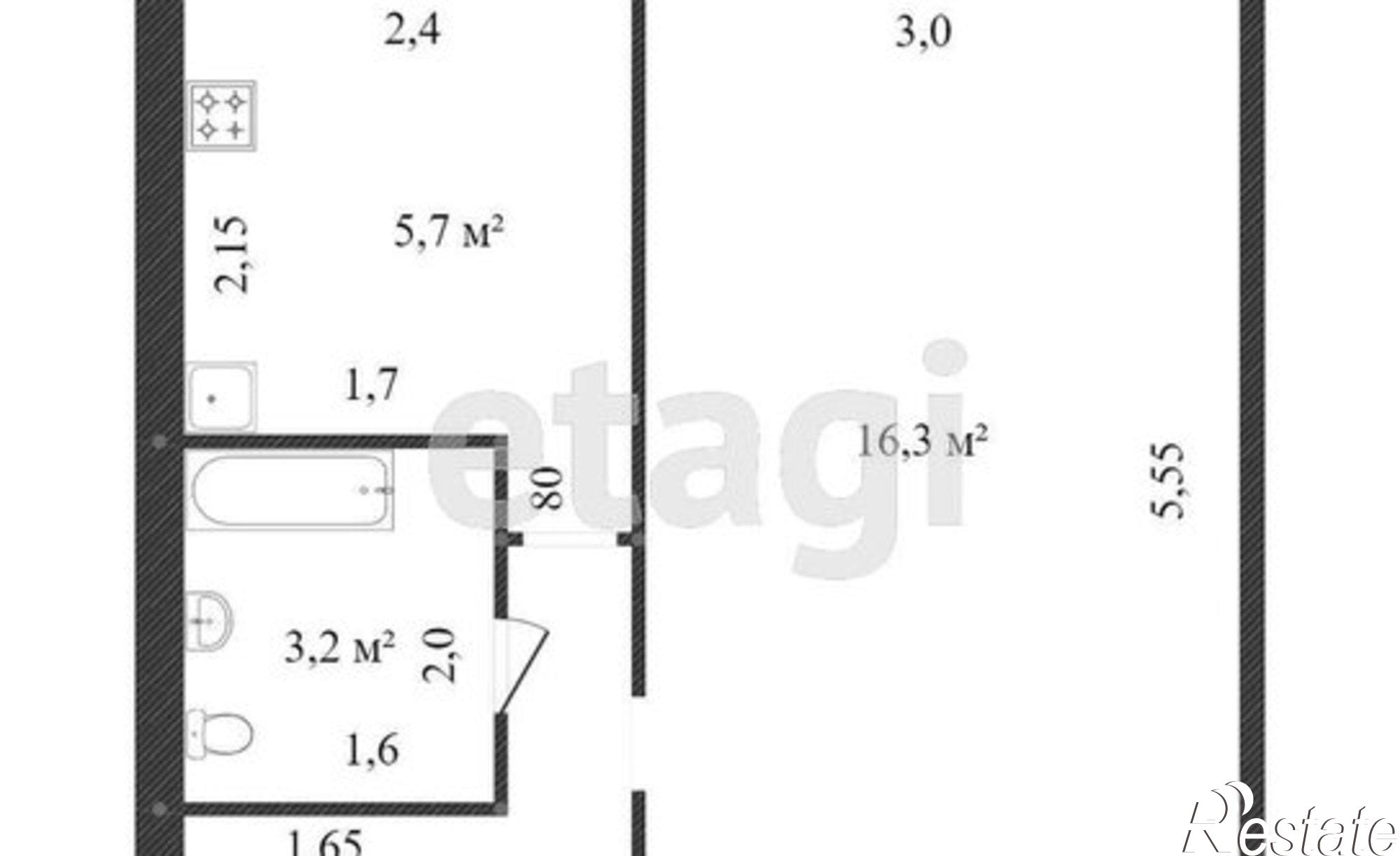 Купить квартиру за 2 350 000 рублей на ул Поселковая, 2
