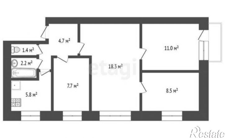 4-комн квартира ул Новикова, 28,  д. 28