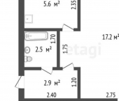 1-комн, 29кв м, этаж 3/3 ул Сирина, 11