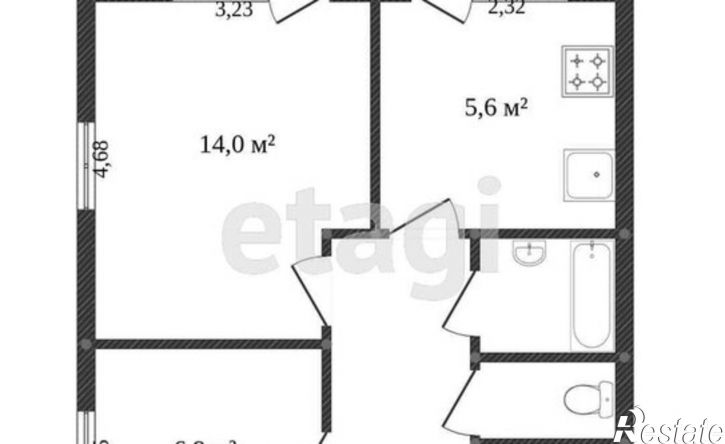 2-комн квартира улица Карбышева, 11А,  д. 11А