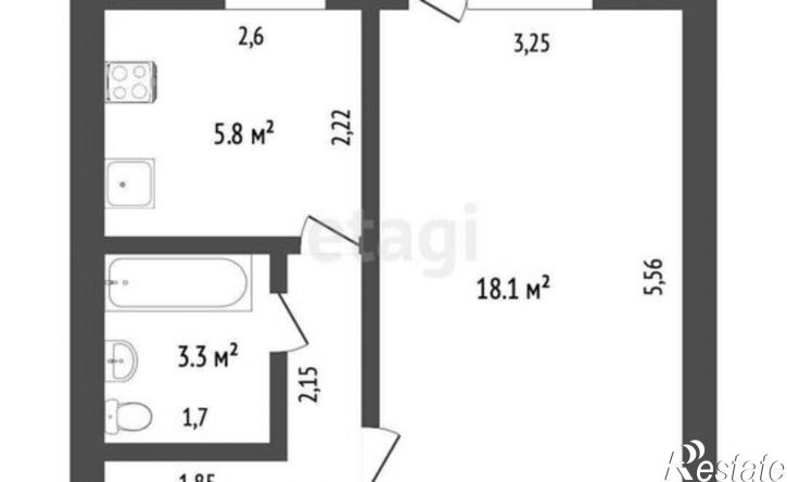 1-комн квартира ул Карбышева, 10,  д. 10