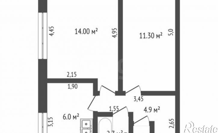 2-комн квартира ул Карбышева, 5,  д. 5