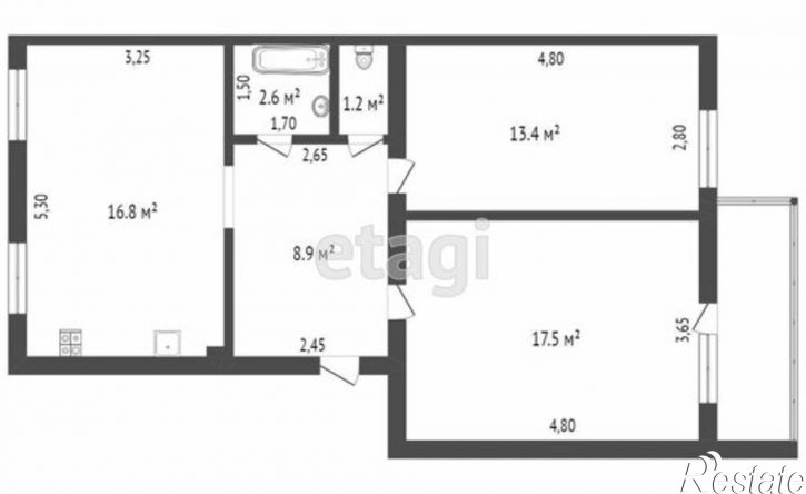 3-комн квартира улица Новикова, 22,  д. 22