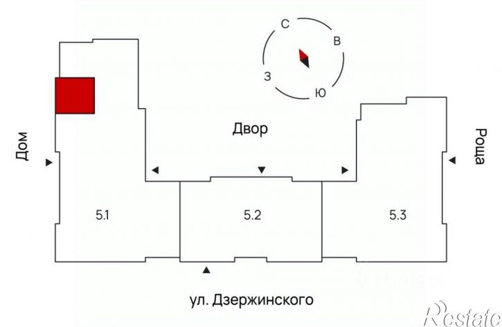 1-комн квартира в новом доме улица Свободы