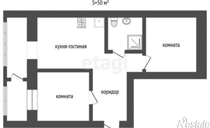 2-комн квартира улица Карбышева, 15А,  д. 15А