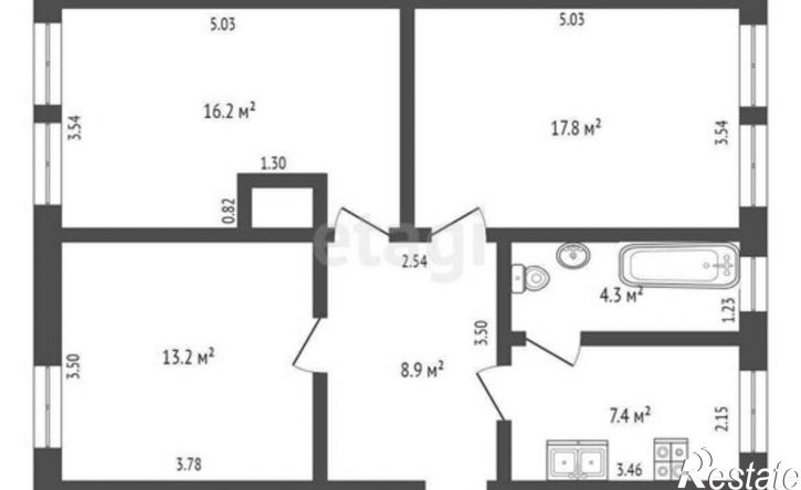 3-комн квартира улица Революции, 137,  д. 137
