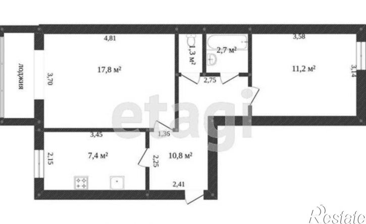 2-комн квартира ул Революции, 133,  д. 133
