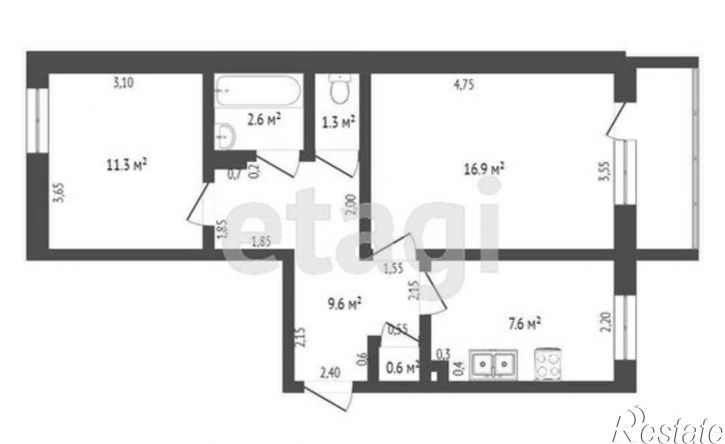 2-комн квартира ул Новикова, 30,  д. 30
