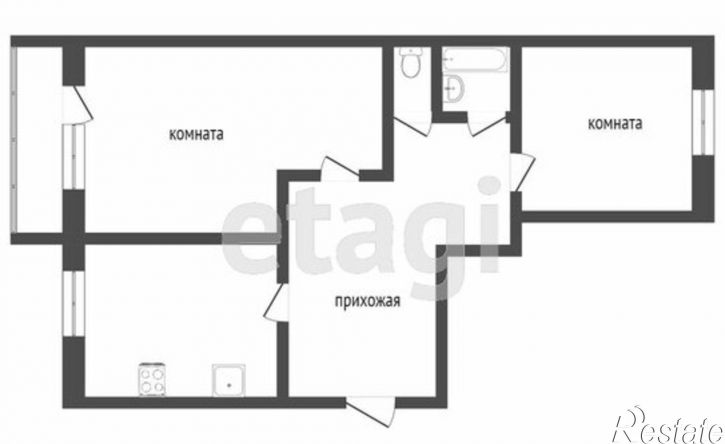 2-комн квартира ул Тюменская, 55,  д. 55