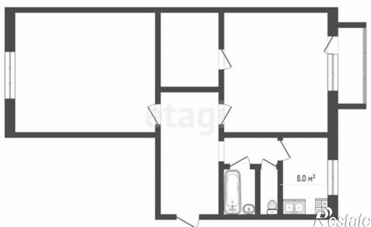 2-комн квартира ул Красноармейская, 50,  д. 50
