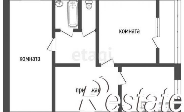 2-комн квартира улица Новикова, 22,  д. 22