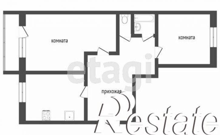 2-комн квартира Тюменская улица, 55,  д. 55
