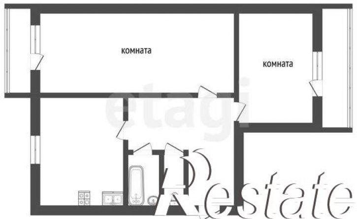2-комн квартира улица Муравьёва-Апостола, 74,  д. 74