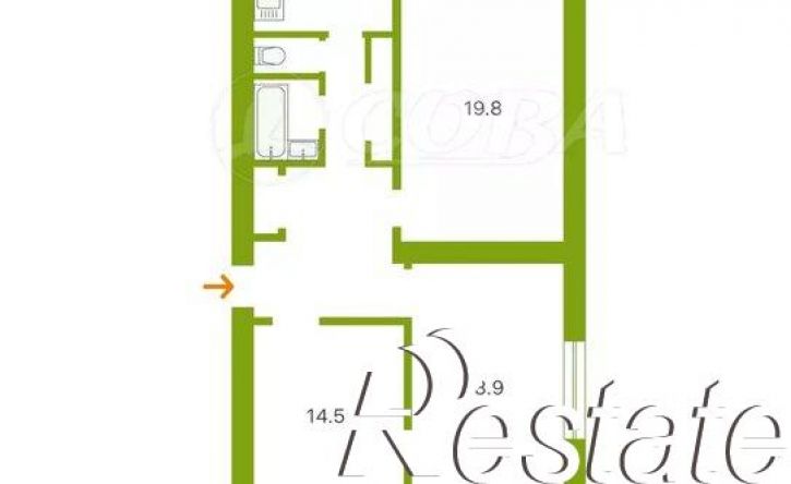 3-комн квартира улица Новикова, 38,  д. 38